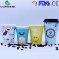 China competitive price disposable pattern single pe coated sample cup brand with covers